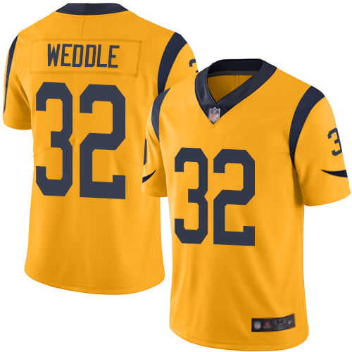 Los Angeles Rams Limited Gold Men Eric Weddle Jersey NFL Football #32 Rush Vapor Untouchable